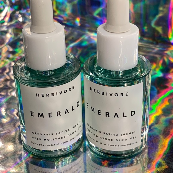 2x Herbivore Emerald Deep Moisture Glow Oil 10mL - Picture 2 of 3